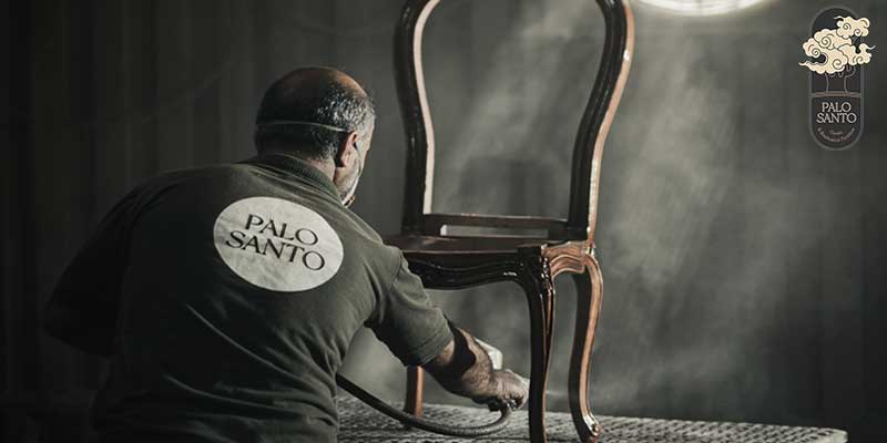 رنگ کردن کلاف مبل در شرکت تولید مبل پالوسانتو